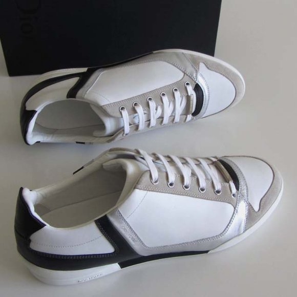 new DIOR HOMME leather suede low-top sneakers 43.5 - Picture 4 of 10